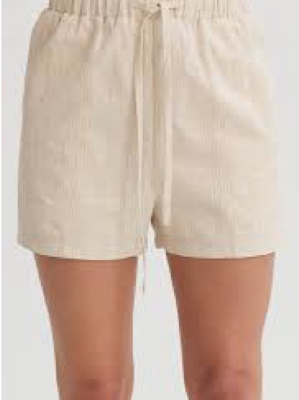 Women's Drawstring Shorts In Cream